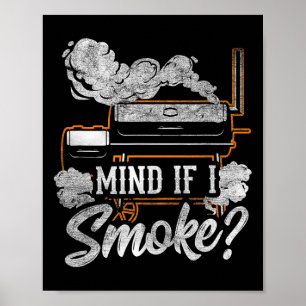 Affiche Attention Si Je Fume Drôle Barbecue Fumeur Grillan