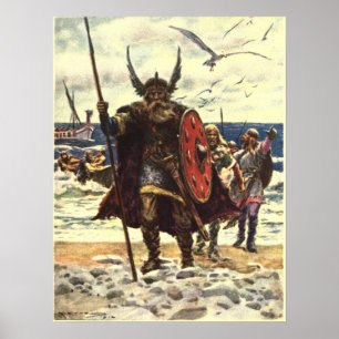Affiche Atterrissage des Vikings en Amérique du Nord