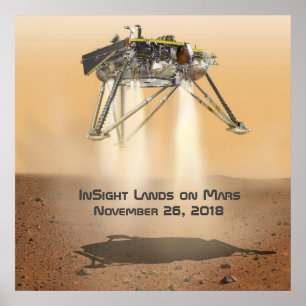 Affiche Atterrissage d'InSight sur Mars