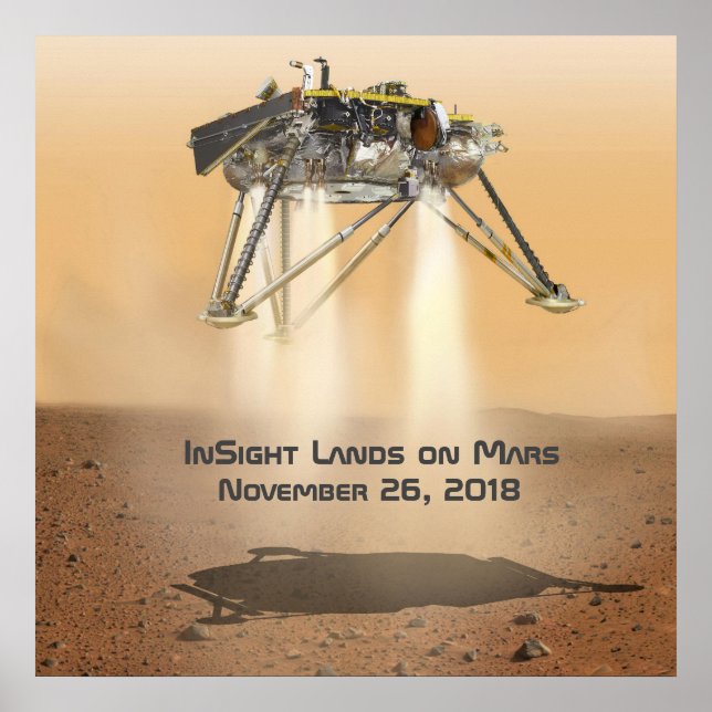 Affiche Atterrissage d'InSight sur Mars (Devant)
