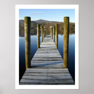 Affiche Atterrissage en bois en bateau sur Derwentwater