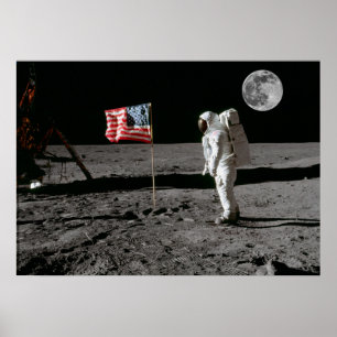 Affiche Atterrissage sur la Lune ou est-ce le cas ?
