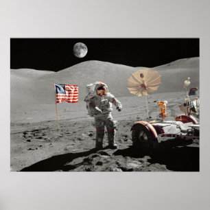 Affiche Atterrissage sur la Lune ou est-ce le cas ?