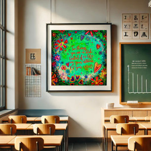 Affiche Attitude amusante et Citation d'effort Inspiribili