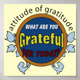 Affiche Attitude d'affiche de gratitude