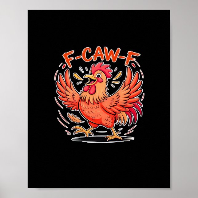 Affiche Attitude F-Caw-F Style Classique Rétro (Devant)