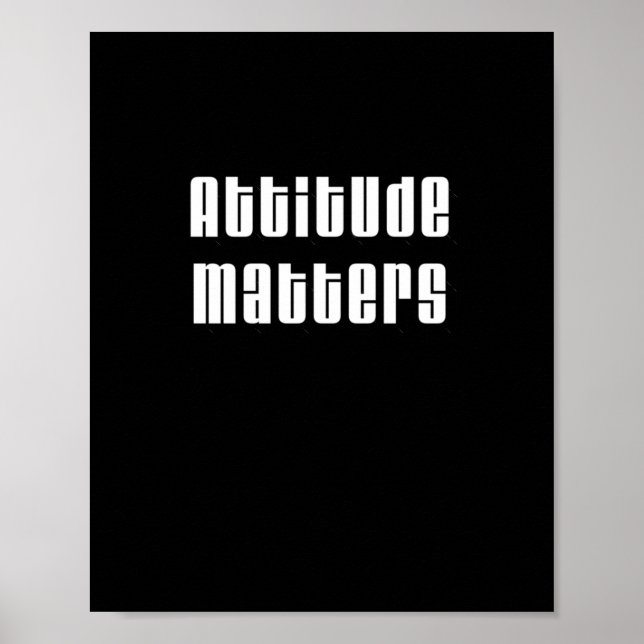 Affiche Attitude S Bold Typographie Design Sticker (Devant)