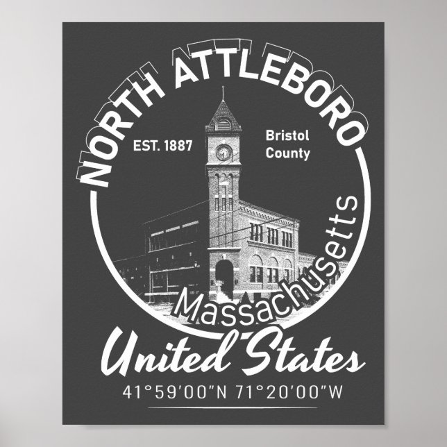 AFFICHE ATTLEBORO NORD - MASSACHUSETTS (Devant)
