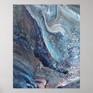 Affiche Attraction naturelle 1 Flux bleu Art Abstrait Impr