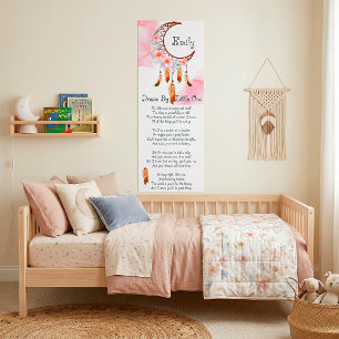 Affiche Attrape-rêve personnalisé pour enfant avec poème