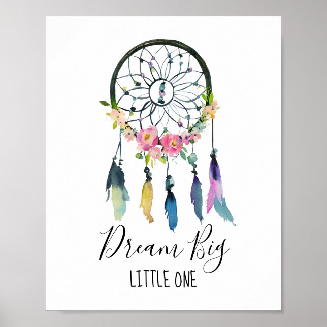 Affiche Attrape-Rêves Bébé Nursery Rêve Grand Petit (Devant)