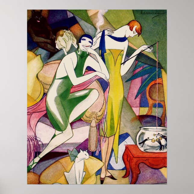 Affiche Attraper des poissons rouges (Devant)