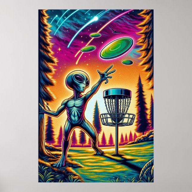 Affiche Attrapez la brise | Alien Disk Golf (Devant)