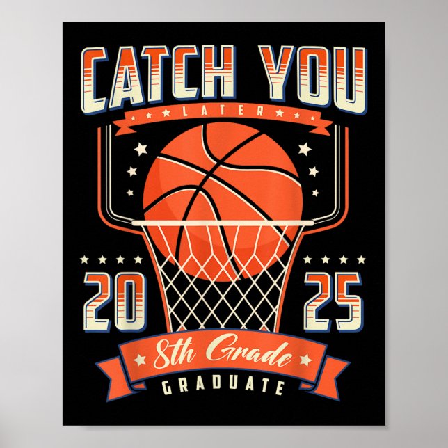 Affiche Attrapez-vous 8e année d'études Jour 2025 Basketba (Devant)