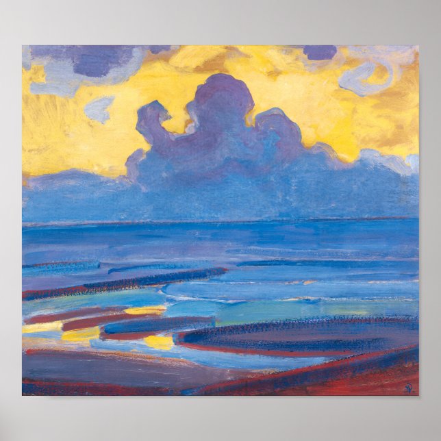 Affiche Au bord de la mer | Piet Mondrian | (Devant)