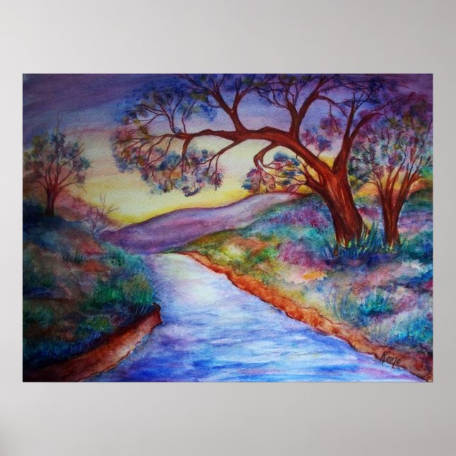 Affiche Au bord de la rivière. (Devant)