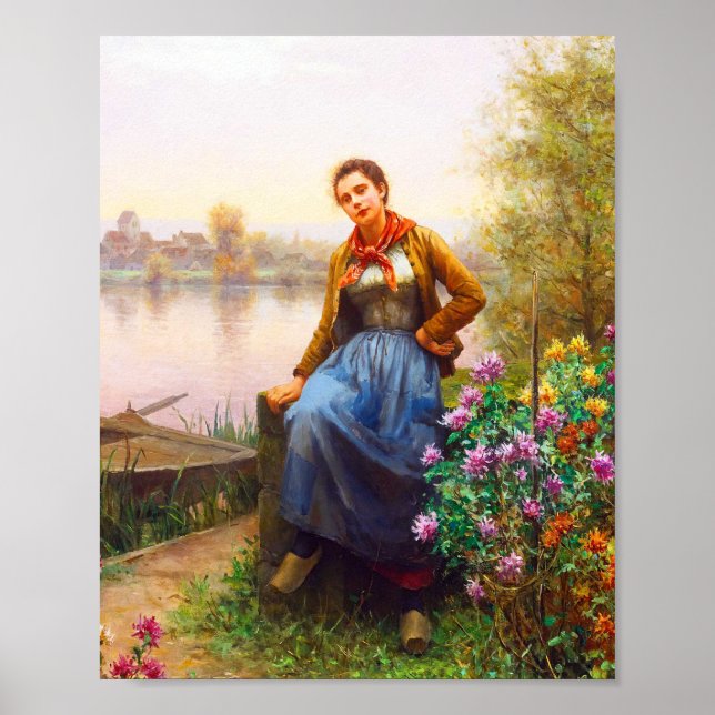 Affiche Au bord de la rivière par Daniel Ridgway Knight (Devant)