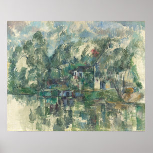 Affiche Au bord de l'eau - Paul Cézanne Fine Art