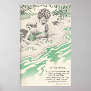 Affiche Au bord de mer ~ Robert Louis Stevenson