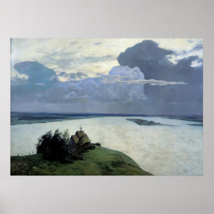 Affiche Au calme éternel par Isaac Levitan