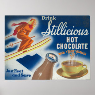 Affiche au chocolat chaud