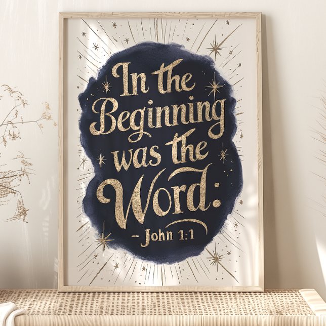 Affiche Au commencement était la Parole: Jean 1:1 (Créateur téléchargé)