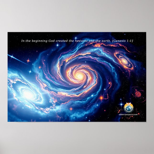Affiche Au début, Dieu et Verse de création (Devant)