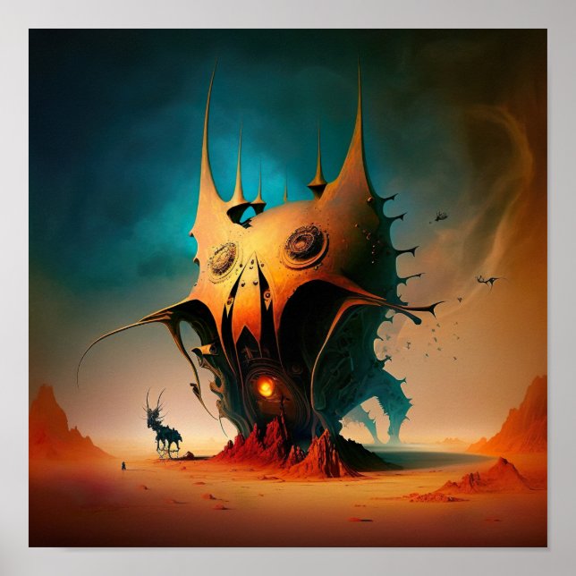 Affiche Au-delà de la réalité La créature mythique surréal (Devant)