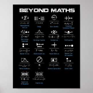 Affiche Au-delà de l'affiche des mathématiques