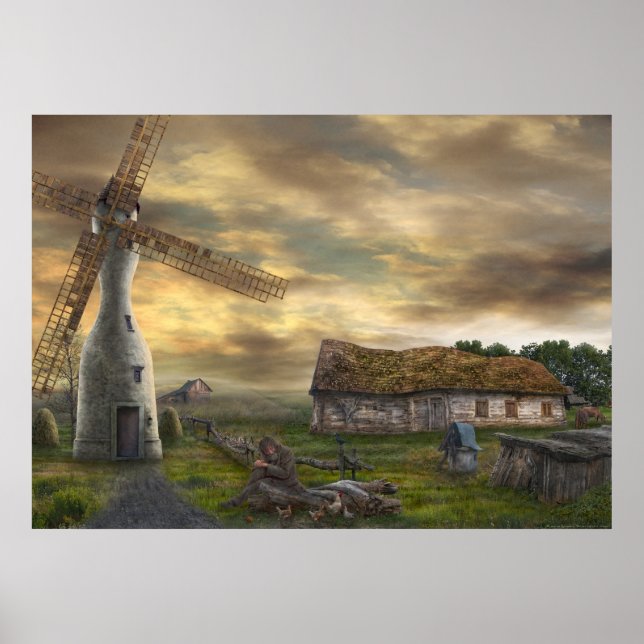 Affiche Au-Delà De L'Horizon Dernier | Art surréel numériq (Devant)