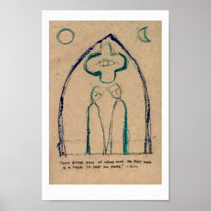 Affiche Au-delà des idées de mauvaises actions ~ Rumi.