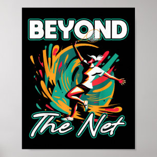 Affiche Au-Delà Du Net Joueur Badminton Leisurewe Athlétiq