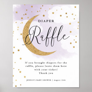 Affiche Au-dessus de la couche bleu violet Raffle affichag