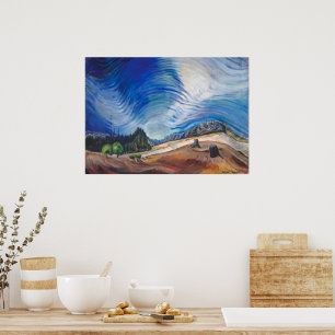 Affiche Au-dessus de la fosse de gravier Emily Carr