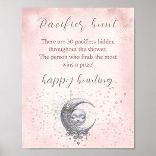 Affiche Au-Dessus De La Lune Baby shower Pacifique Jeu de