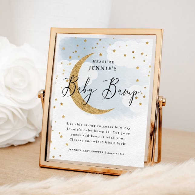 Affiche Au-dessus de la lune Bleu Mesurez le jeu de la dou (Créateur téléchargé)