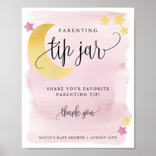 Affiche Au-dessus de la lune rose Parenting Conseils Affic