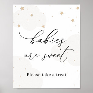 Affiche Au-dessus de la lune Twinkle Star Babies sont doux