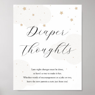 Affiche Au-dessus de la Lune Twinkle Star Diapers nocturne