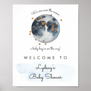 Affiche Au-Dessus De L'Affiche de bienvenue Baby shower Lu