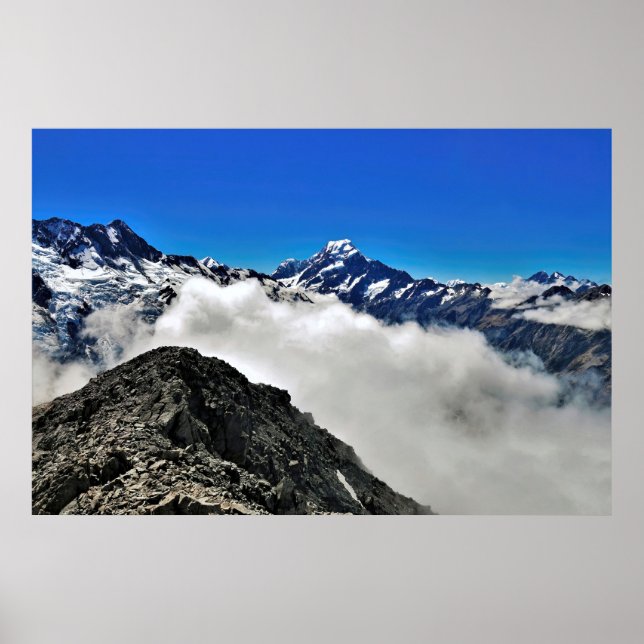 Affiche Au-dessus des nuages sur le mont Ollivier (Devant)
