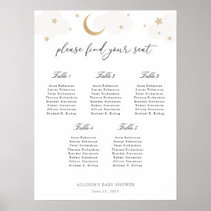 Affiche Au-dessus du Baby shower de la Lune