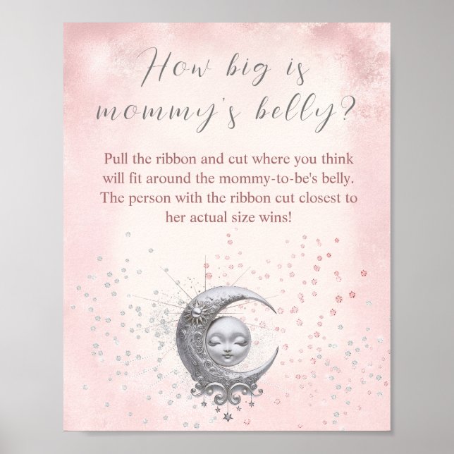 Affiche Au-dessus du Baby shower de la Lune, quelle est la (Devant)