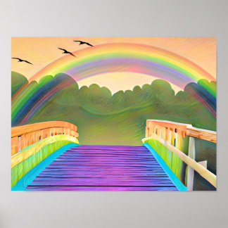 Affiche Au-dessus du pont Rainbow -Lisa-Dawn Designs OWN A