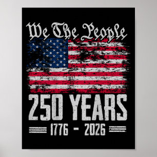 Affiche (au dos) 250 ans américain 250e anniversaire États