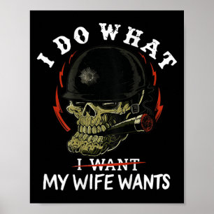 Affiche (au dos) Je fais ce que ma femme veut crâne drôle