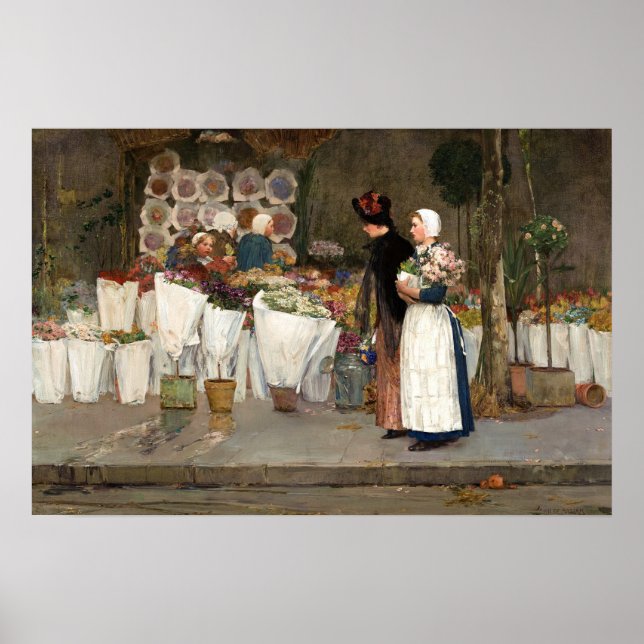 Affiche Au fleuriste de Frederick Childe Hassam (Devant)