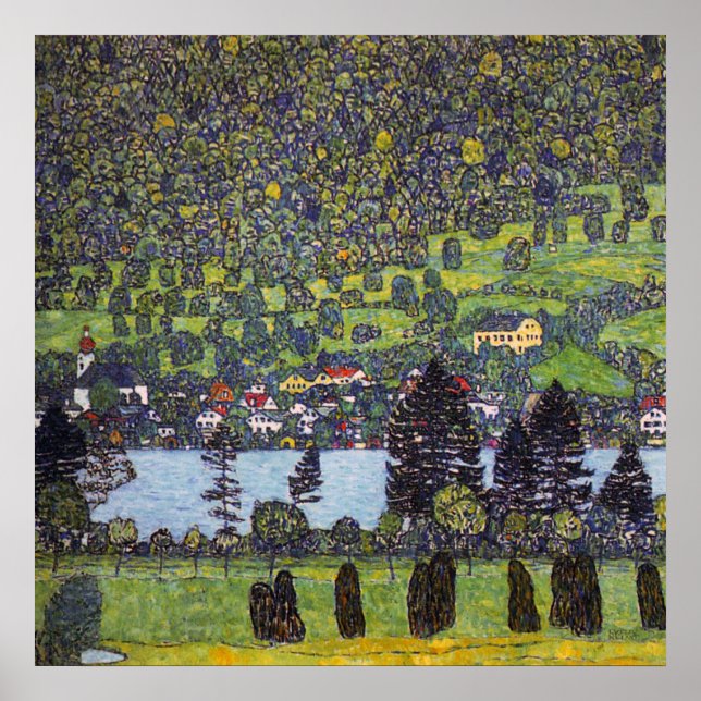 Affiche Au Lac Atter, Gustav Klimt (Devant)