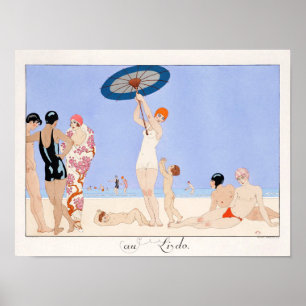 Affiche Au Lido Plate n° 14 (1920) illustration de mode