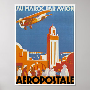 Affiche Au Maroc Par Avion